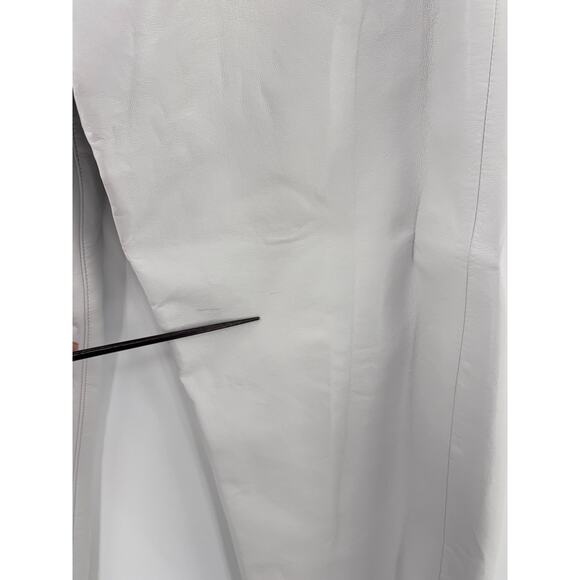 B44 Agolde Luna Pieced Barrel Jeans Women 25 Recycled Leather Balloon Gray - Picture 10 of 13